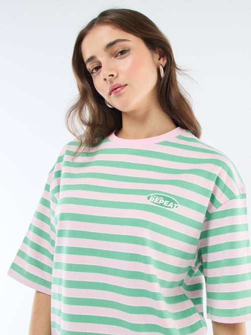 T-shirt à rayures large - Kiabi T-shirt à rayures large - Kiabi