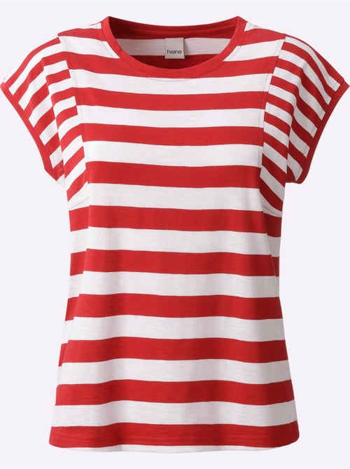 T-shirt à Rayures Pur Coton - Taille Standard - Helline - Kiabi T-shirt à Rayures Pur Coton - Taille Standard - Helline - Kiabi