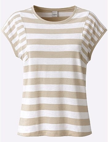 T-shirt à rayures pur coton - taille standard - helline