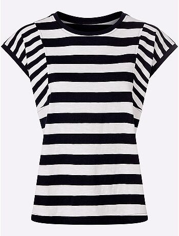 T-shirt à rayures pur coton - taille standard - helline