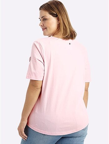 T-shirt à Rayures Sportives - Taille Standard - Sheego