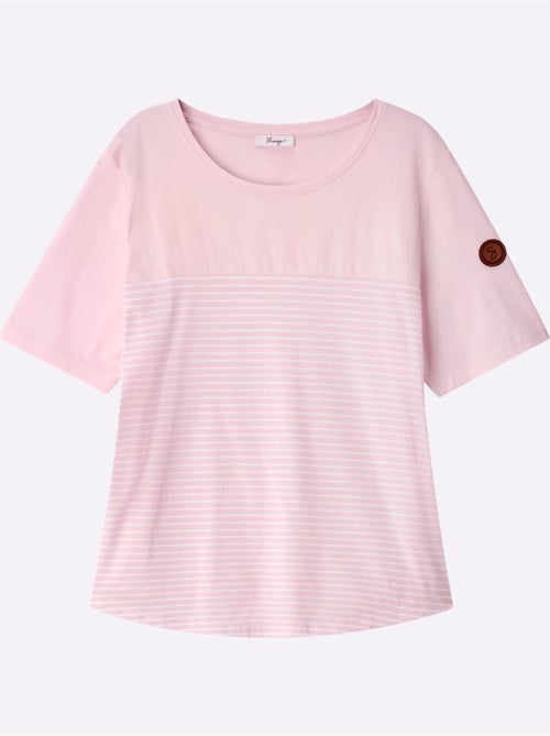 T-shirt à Rayures Sportives - Taille Standard - Sheego - Kiabi T-shirt à Rayures Sportives - Taille Standard - Sheego - Kiabi