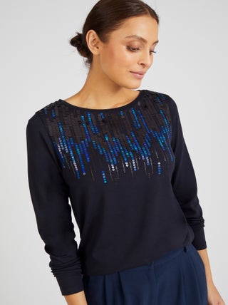 T-shirt à sequins - Damart