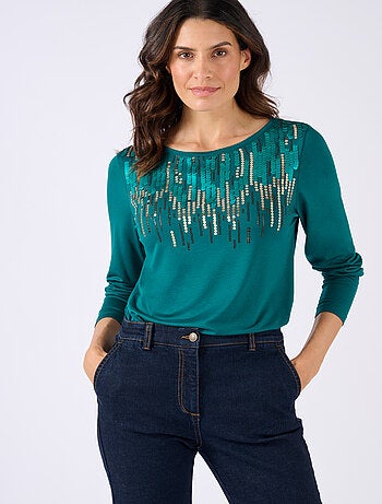 T-shirt à sequins - Damart
