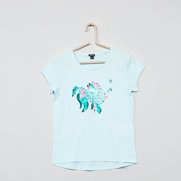 tee shirt fille vert