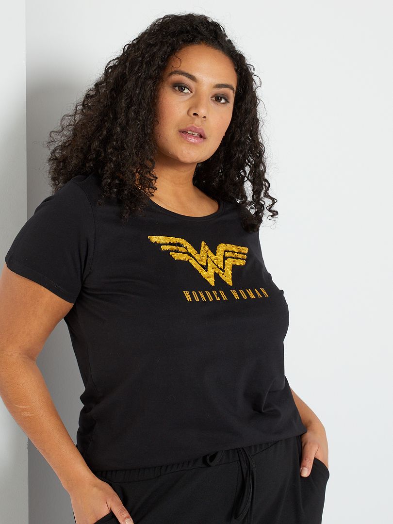 T shirt sequins Wonder Woman