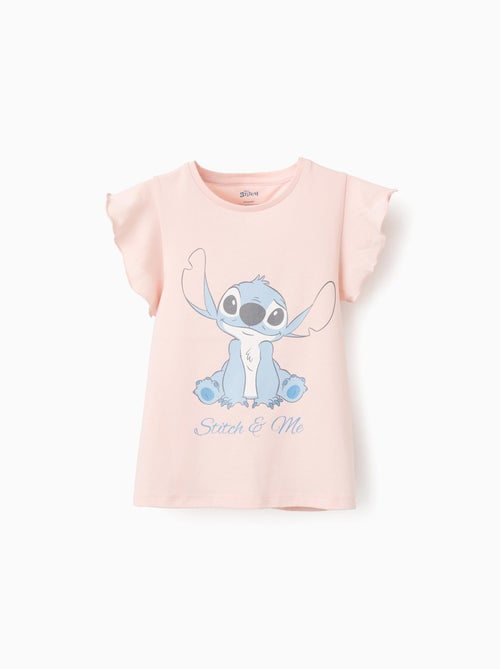 T-shirt à Volants en Coton Lilo et Stitch - Kiabi