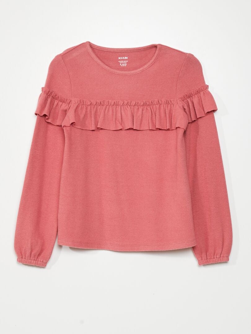 Ensemble Noël Fille Vertbaudet - T-shirt à Volants Et Jupon En Tulle Rose Poudré - Taille 12A