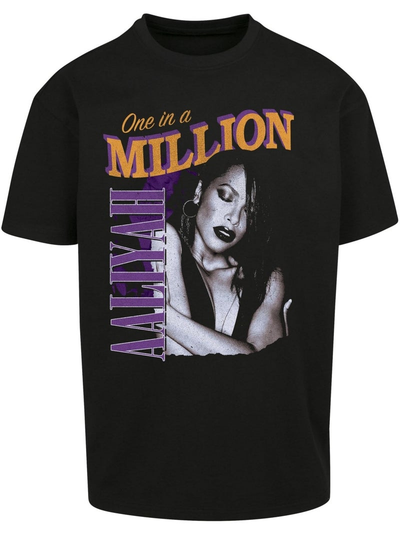 T-shirt aaliyah one in a million - mister tee Noir - Kiabi