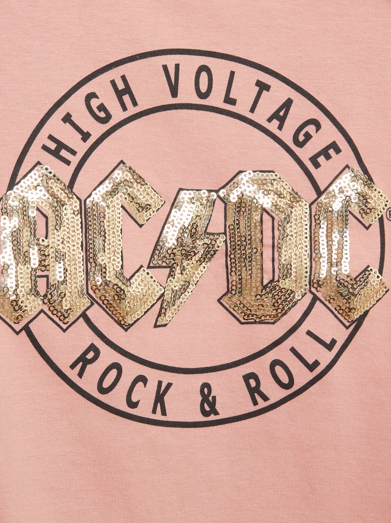 T-shirt 'ACDC' - collection facile à enfiler Rose - Kiabi