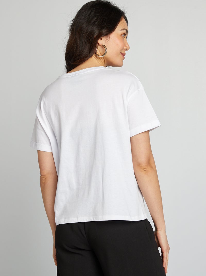 T-shirt 'ACDC' blanc - Kiabi