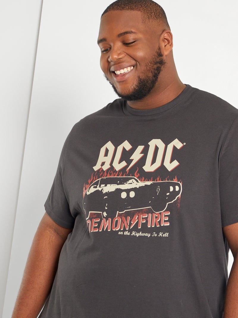 T-shirt 'AC/DC' gris foncé - Kiabi