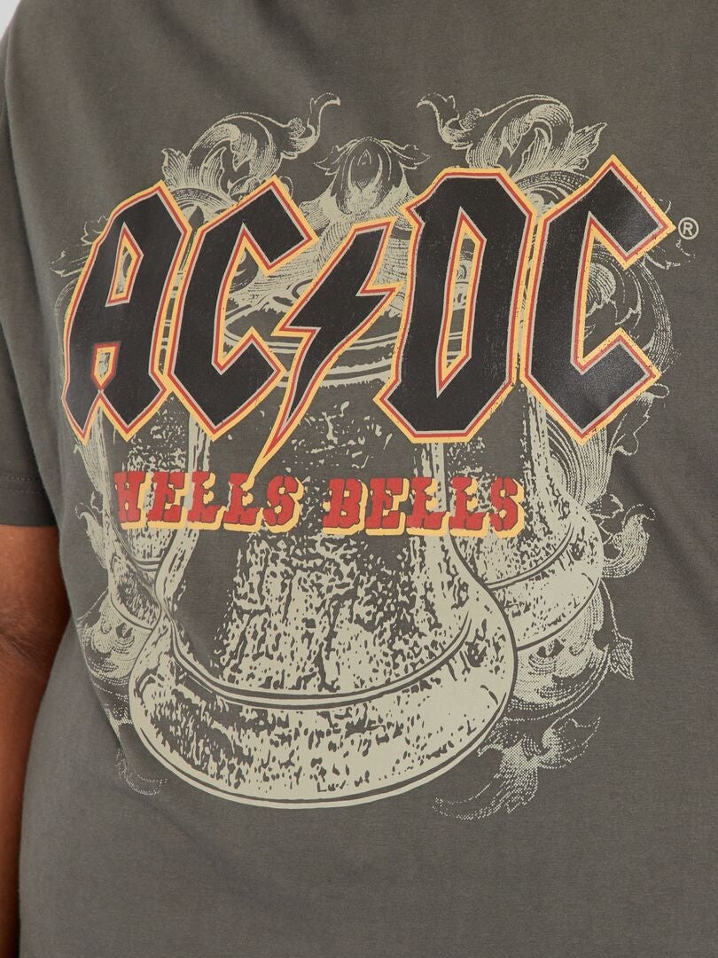 T-shirt 'AC/DC' Kaki - Kiabi