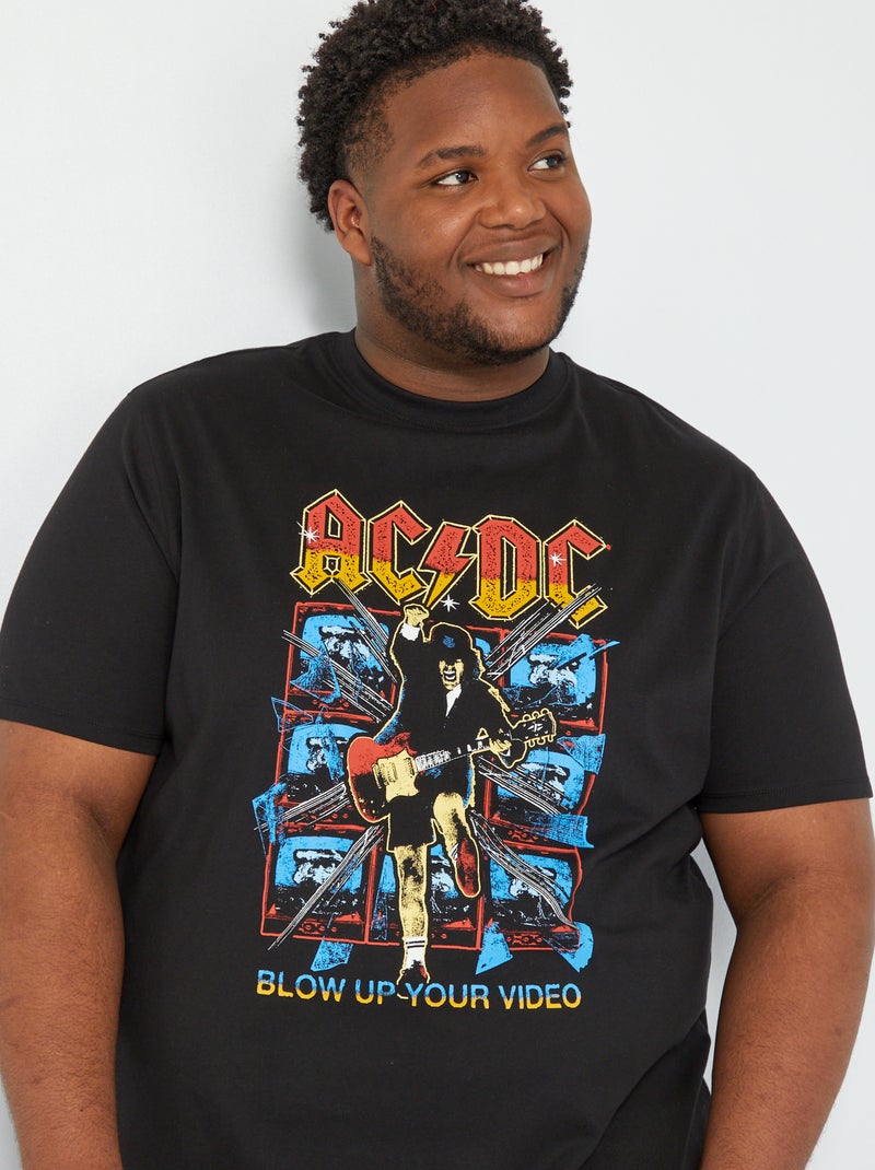 T-shirt 'AC/DC' manches courtes noir - Kiabi