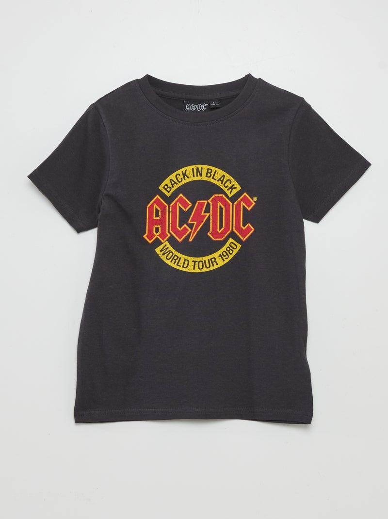 T-shirt 'ACDC' manches courtes noir - Kiabi