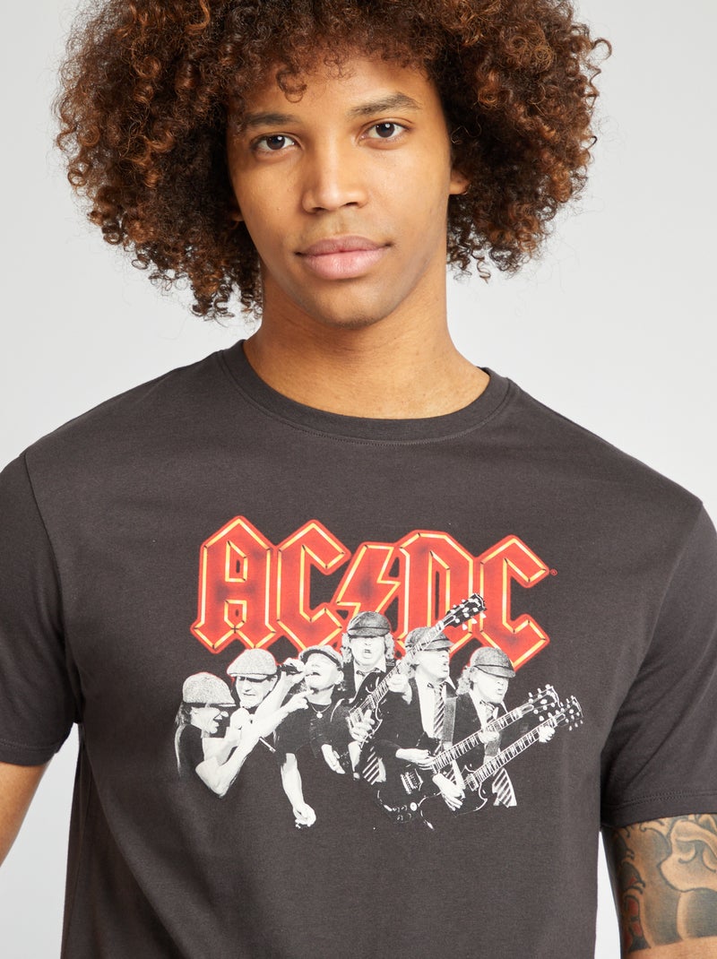 T-shirt AC/DC' manches courtes NOIR - Kiabi