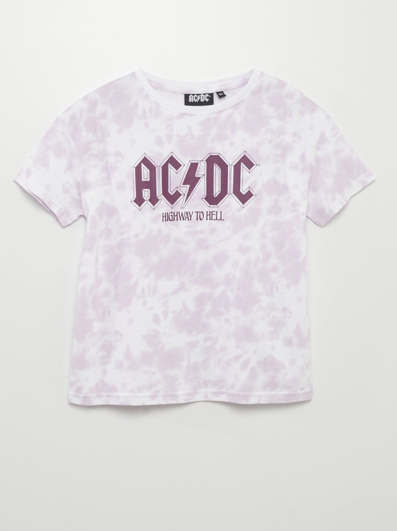 T-shirt 'ACDC' manches courtes VIOLET - Kiabi