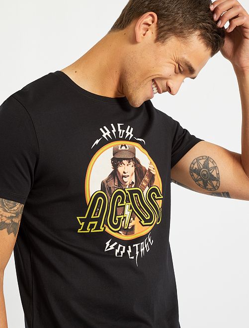 T-shirt 'AC/DC'                             noir 
