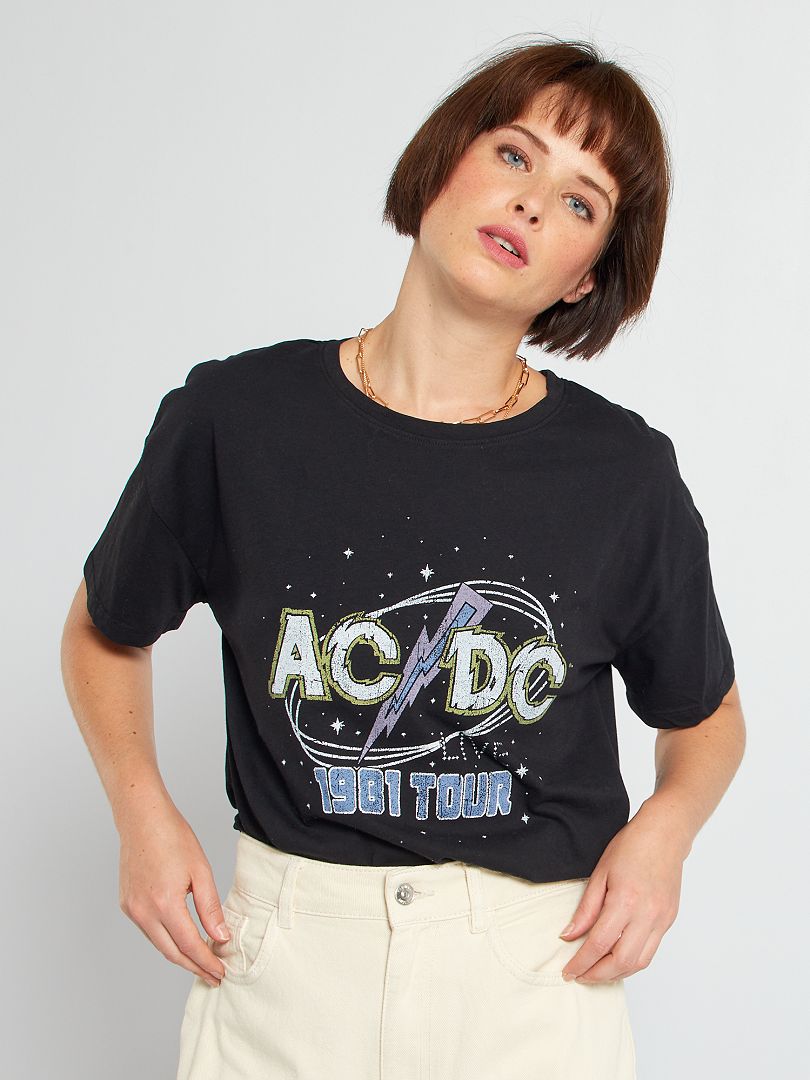 T-shirt 'AC/DC' noir - Kiabi