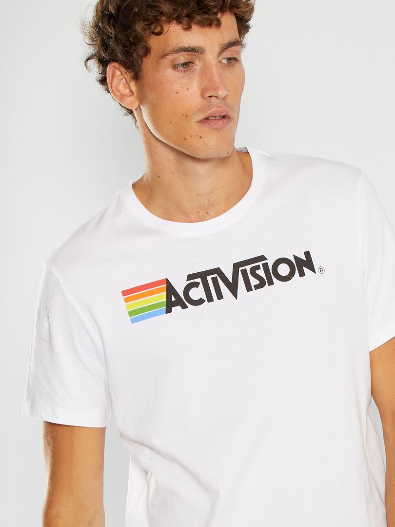 T-shirt 'Activision' blanc - Kiabi