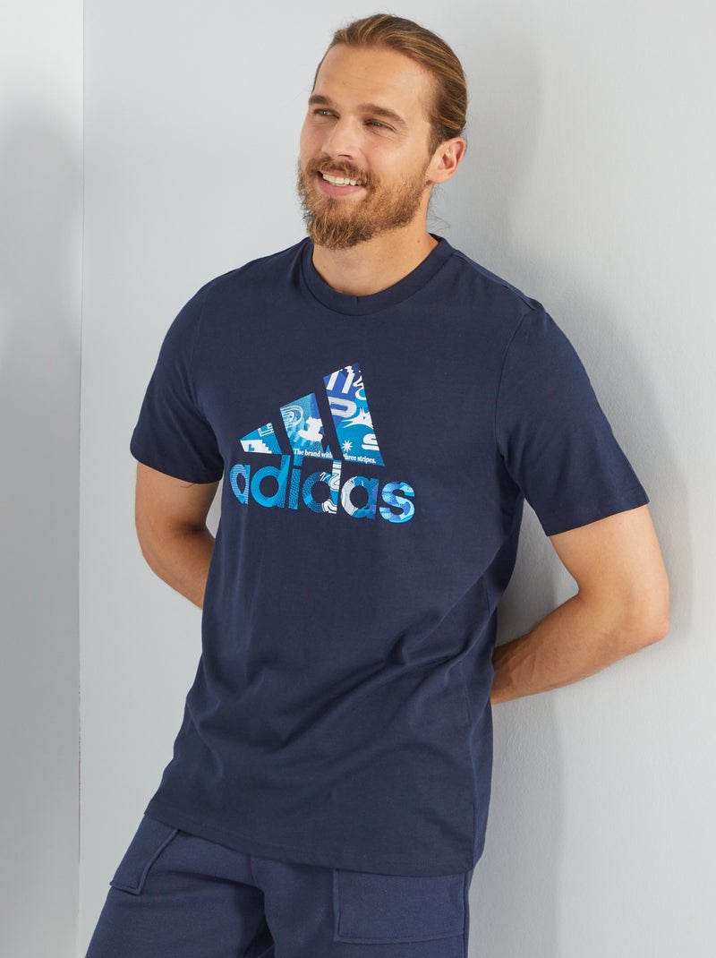 T-shirt 'addias' en coton Noir - Kiabi