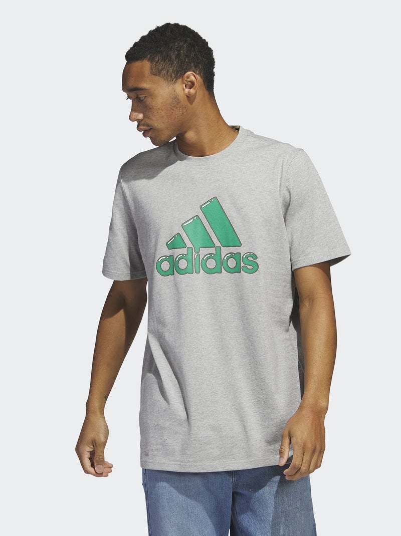 T-shirt 'adidas' à col rond Gris - Kiabi