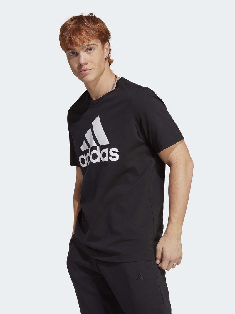 T-shirt 'adidas' à col rond Noir - Kiabi