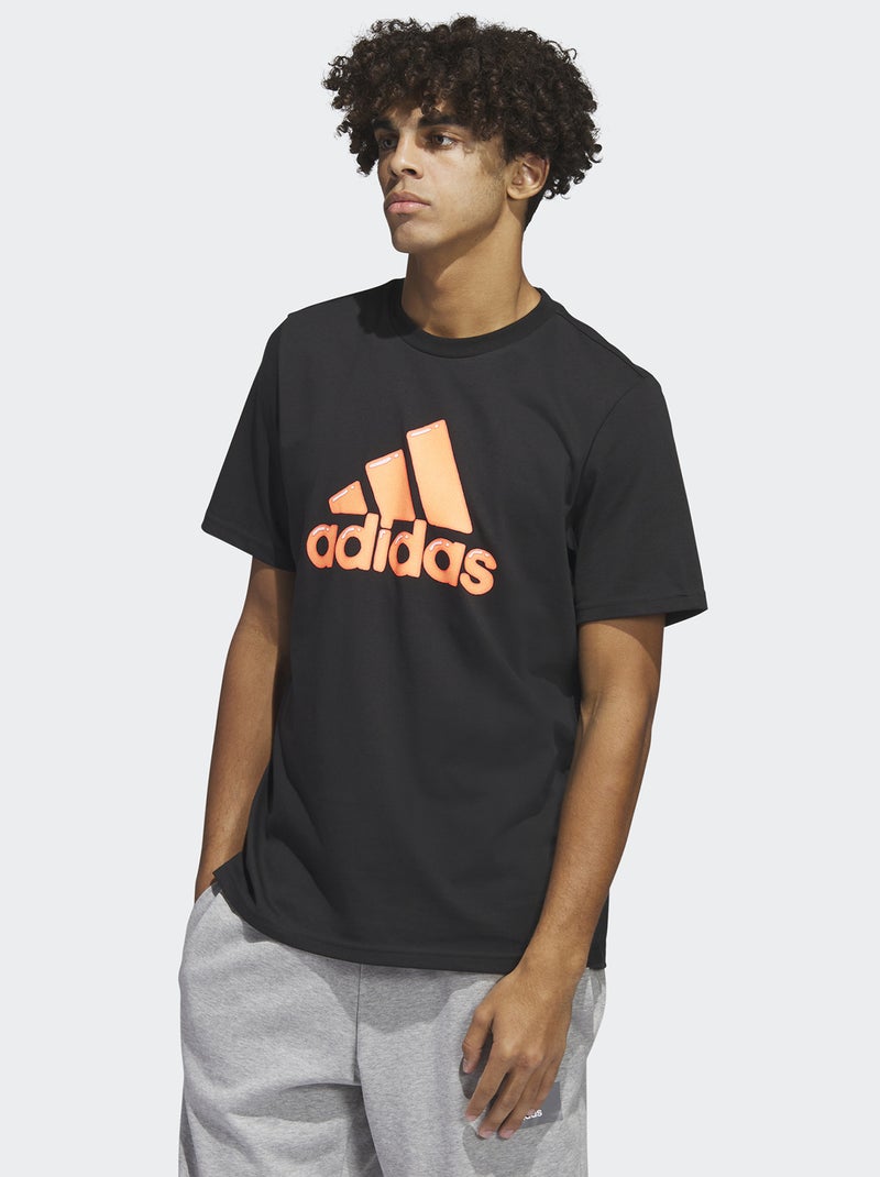 T-shirt 'adidas' à col rond Noir - Kiabi