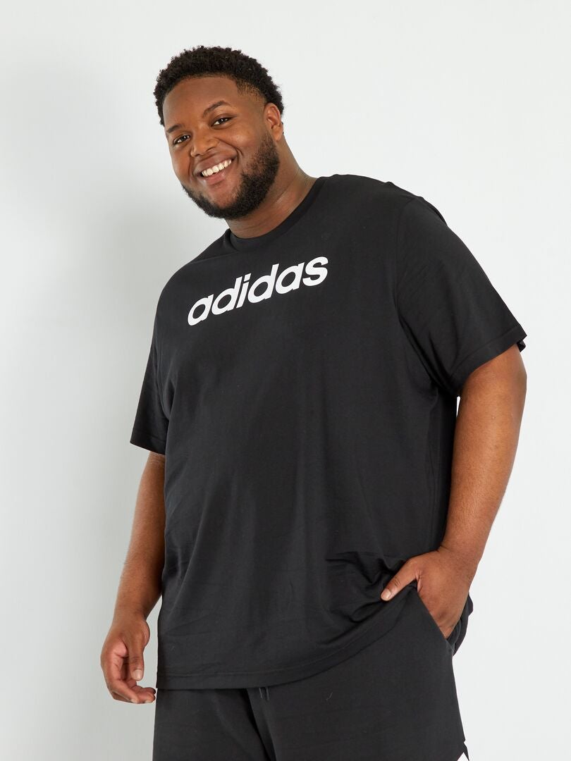 T-shirt 'adidas' à col rond Noir - Kiabi