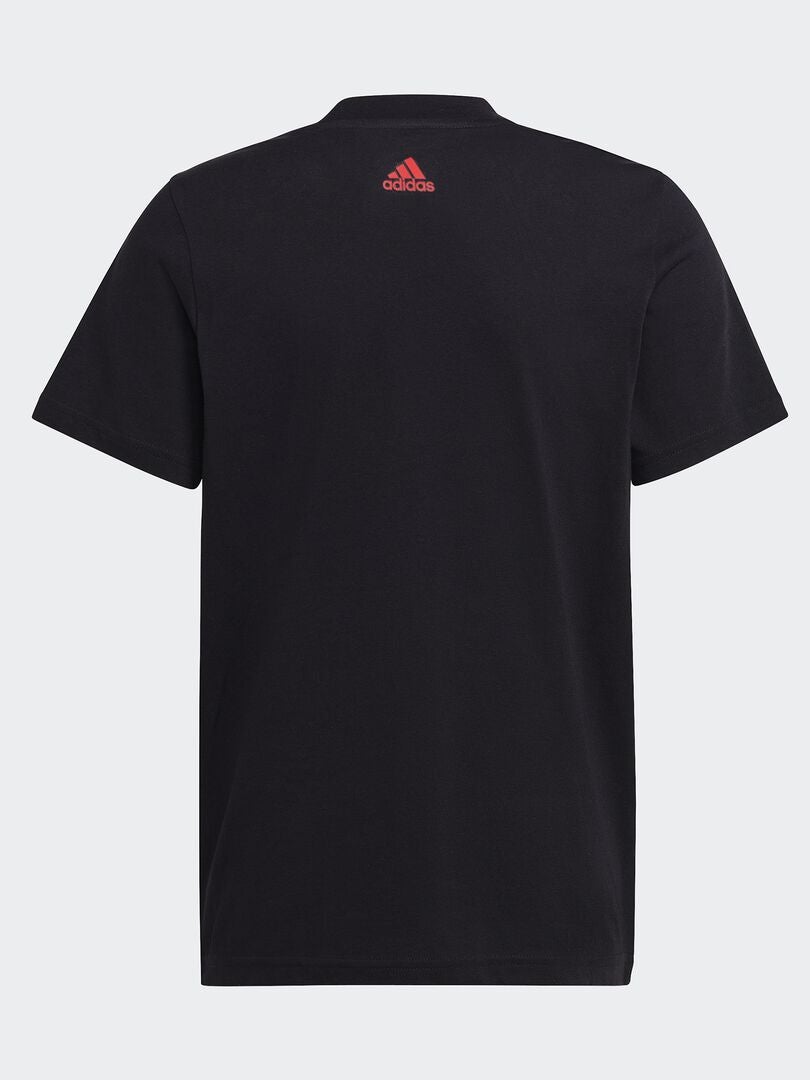 T-shirt 'adidas' à col rond Noir/rouge - Kiabi