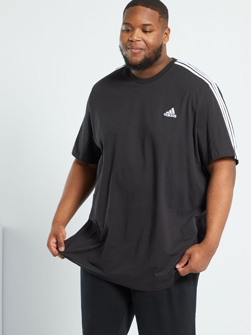 T-shirt 'adidas' avec bandes contrastantes noir - Kiabi