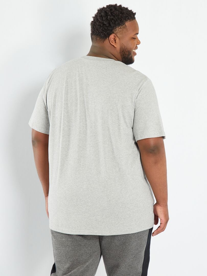 T-shirt 'adidas' manches courtes logo gris - Kiabi