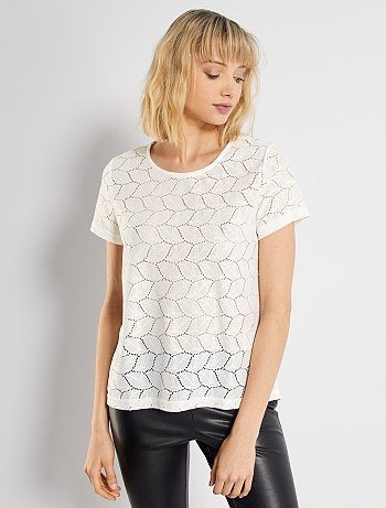 T-shirt ajouré 'Jacqueline de Yong'