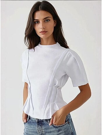 T-shirt ajusté à col rond hiccup