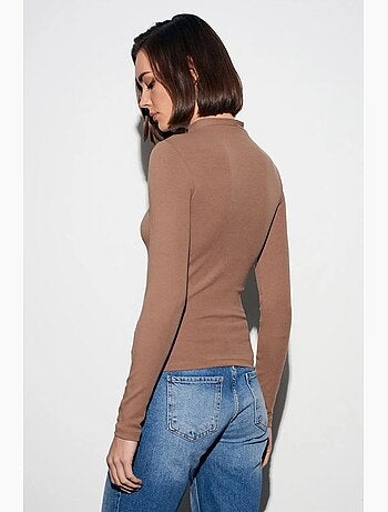 Sous-pull ajusté à manches longues et col montant court dilvin