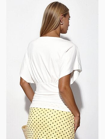 T-shirt ajusté col v jersey manches courtes busem
