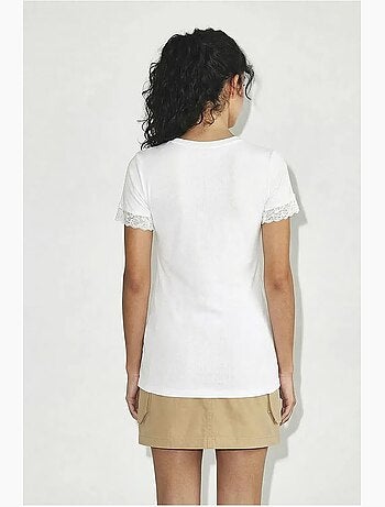 T-shirt ajusté col v manches courtes lucci