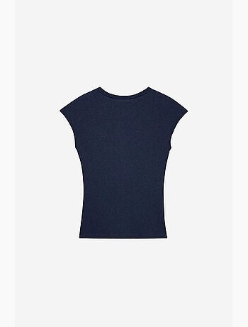 T-shirt ajusté en jersey de coton à col rond dilvin