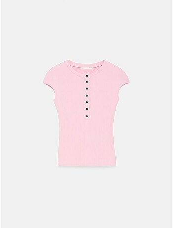 Dilvin t-shirt ajusté en jersey de coton à col rond