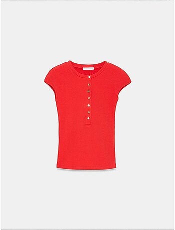 Dilvin t-shirt ajusté en jersey de coton à col rond