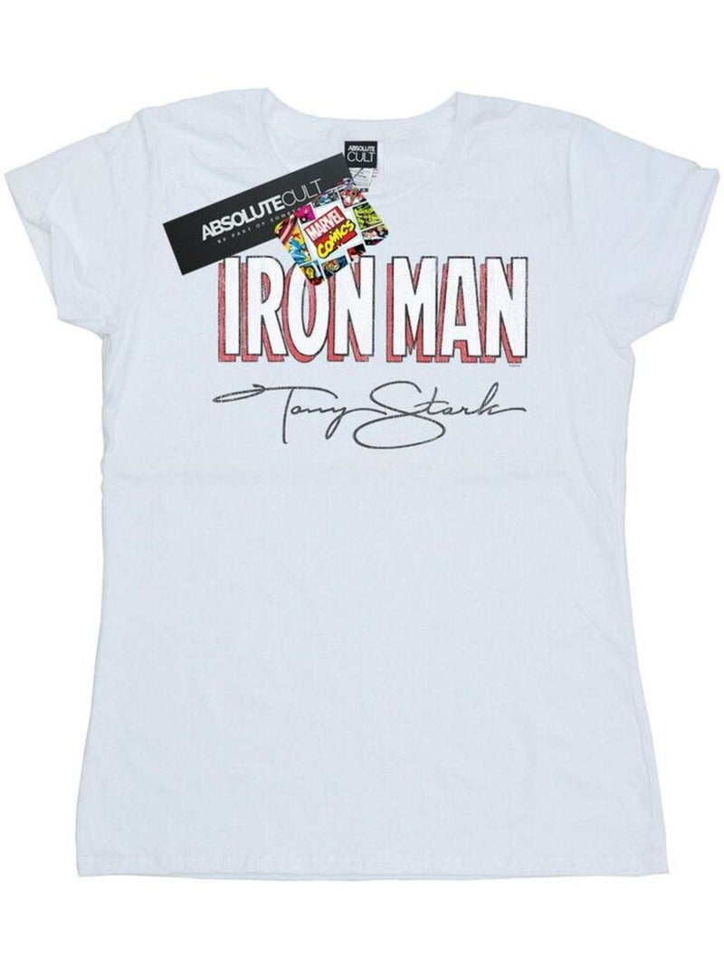 T-shirt aka tony stark - marvel Blanc - Kiabi