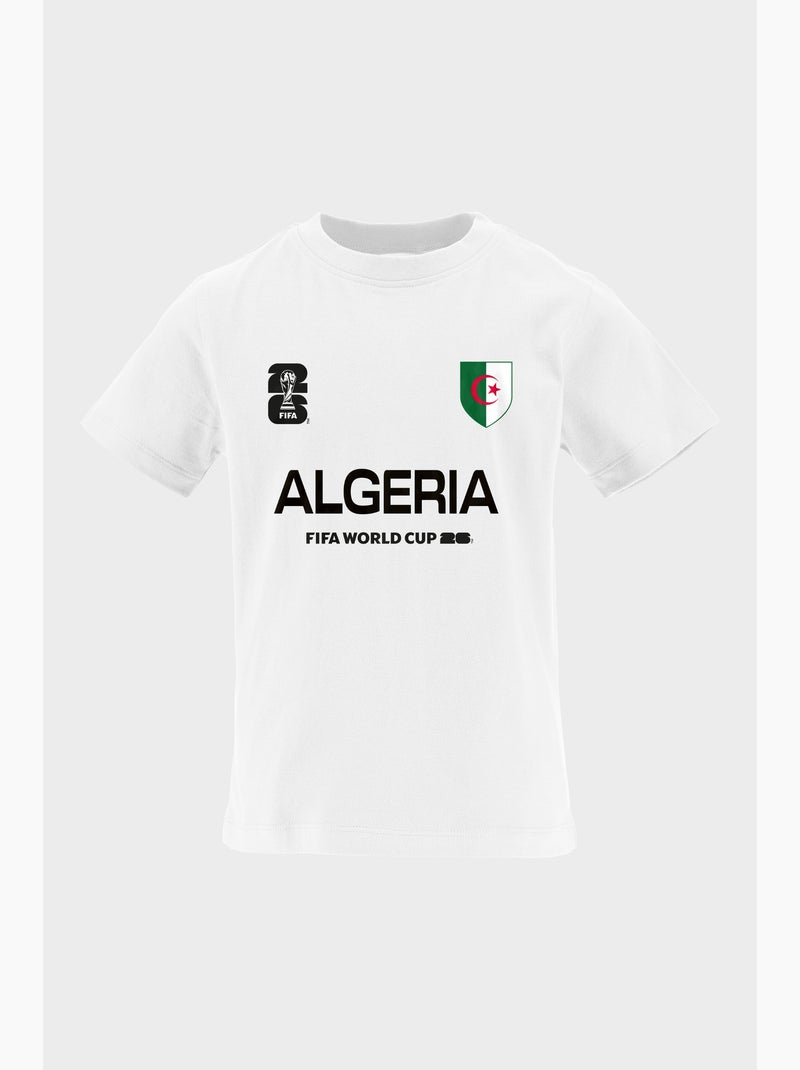 T-Shirt Algérie Enfant   | Licence Officielle FIFA World Cup 2026 Blanc - Kiabi