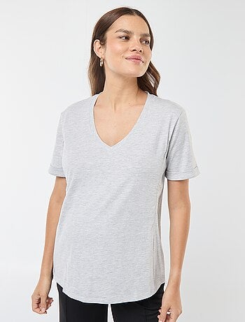 T-shirt allaitement col V