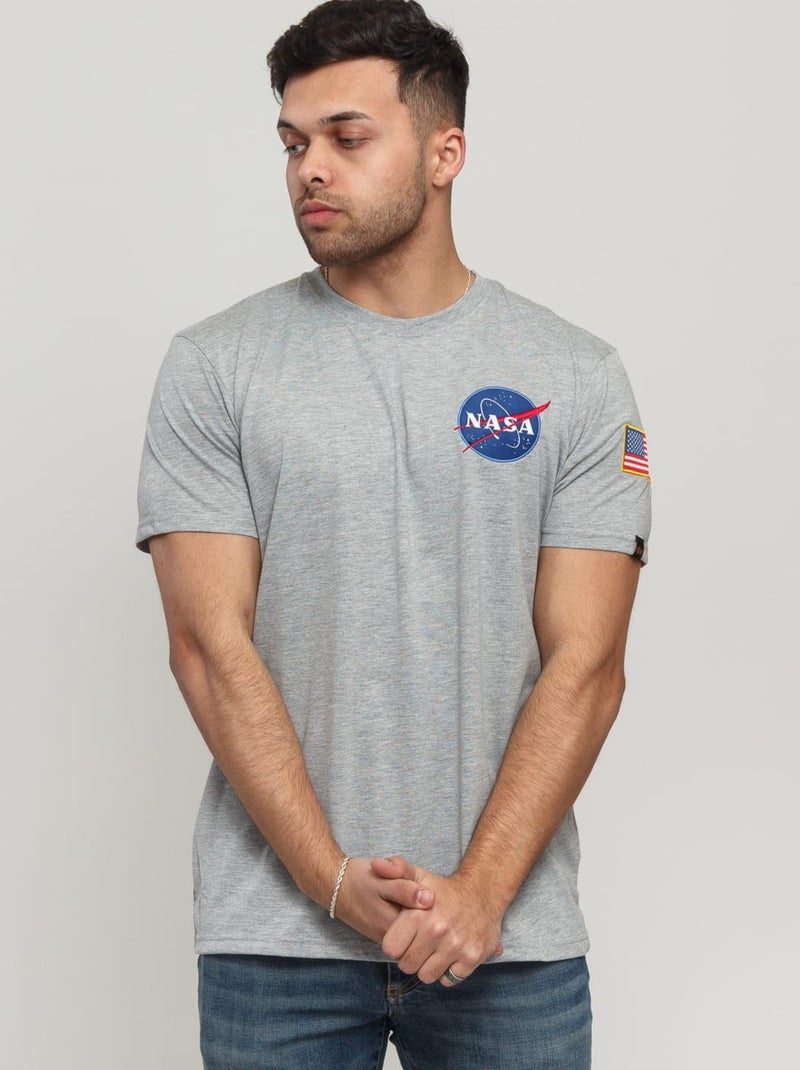 T-shirt Alpha Industries NASA Space Shuttle Tee Gris - Kiabi