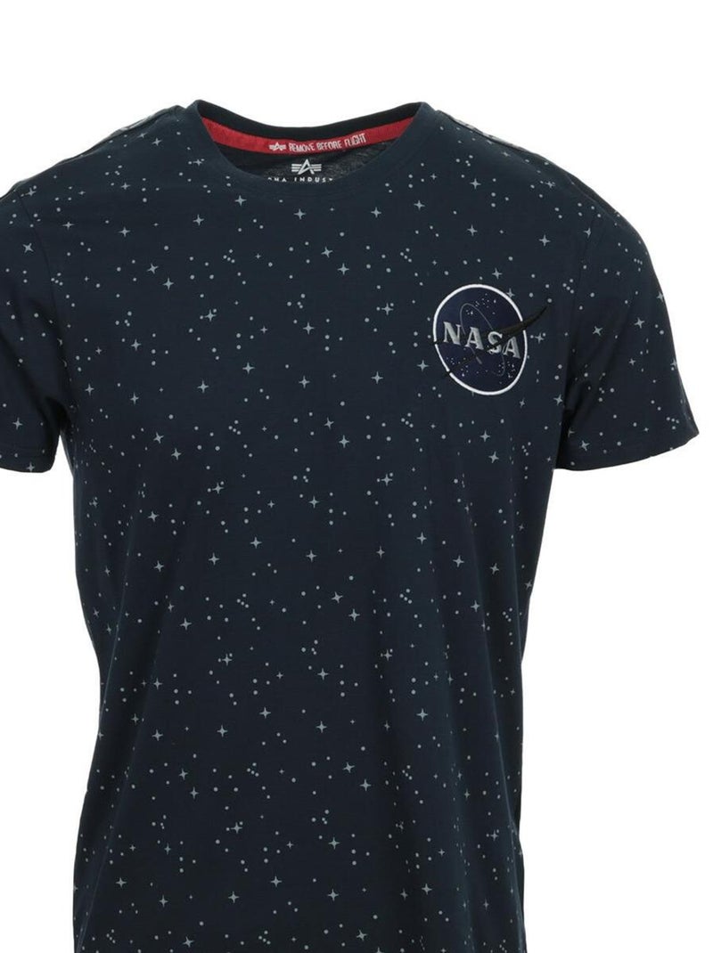 T-shirt Alpha Industries Nasa Tape T Bleu marine - Kiabi