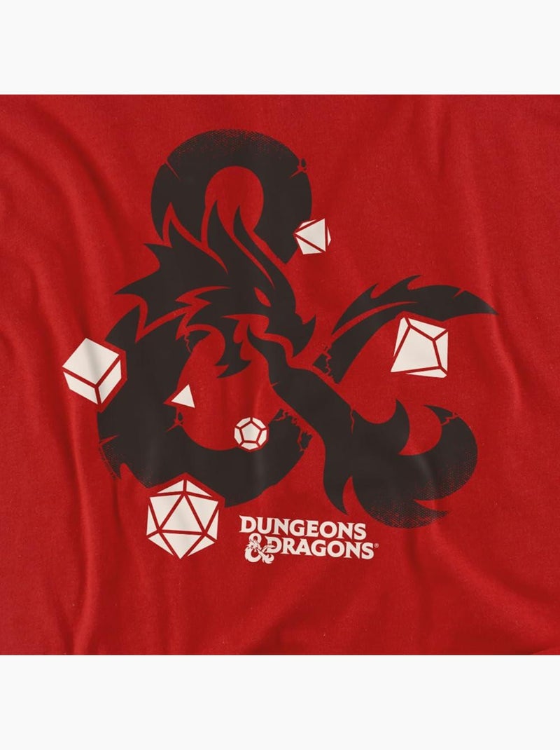T-shirt ampersand - donjons et dragons Rouge - Kiabi