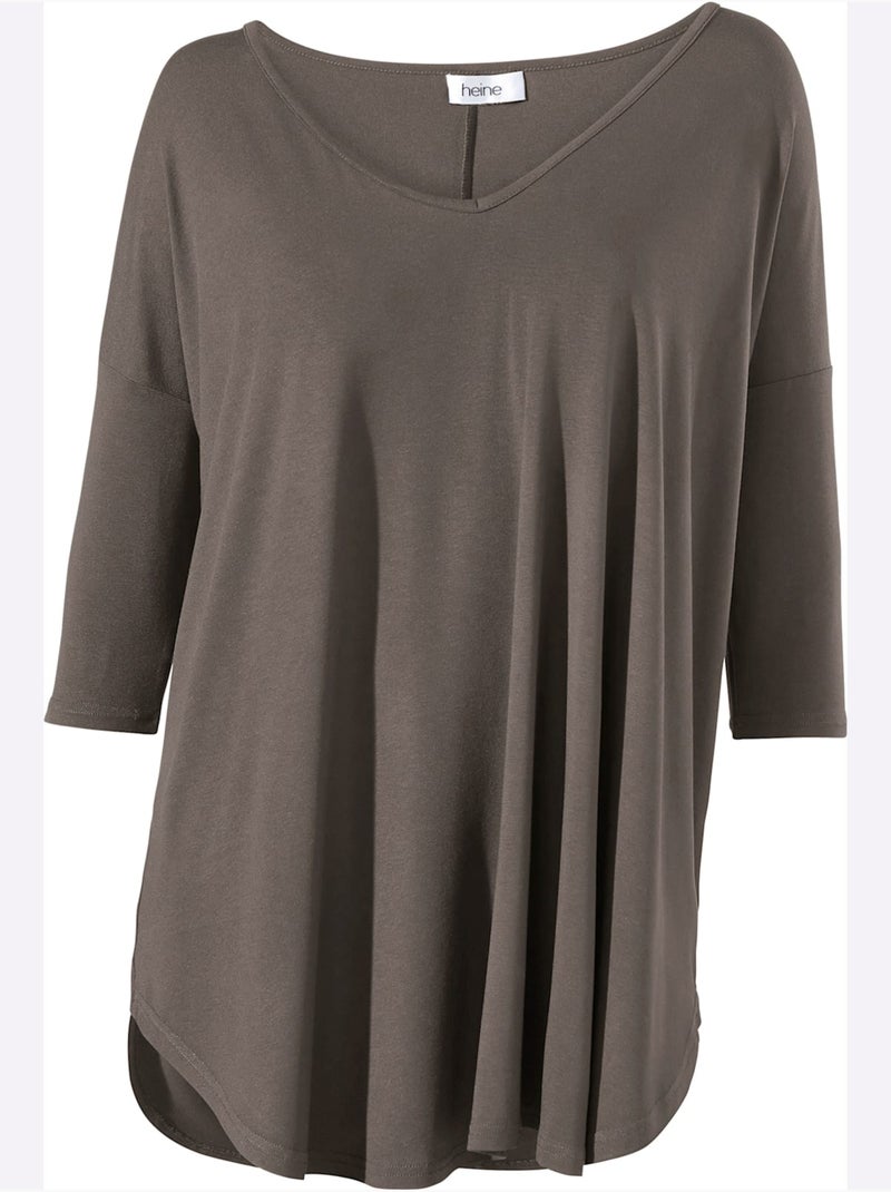 T-shirt ample - taille standard - helline Gris taupe - Kiabi