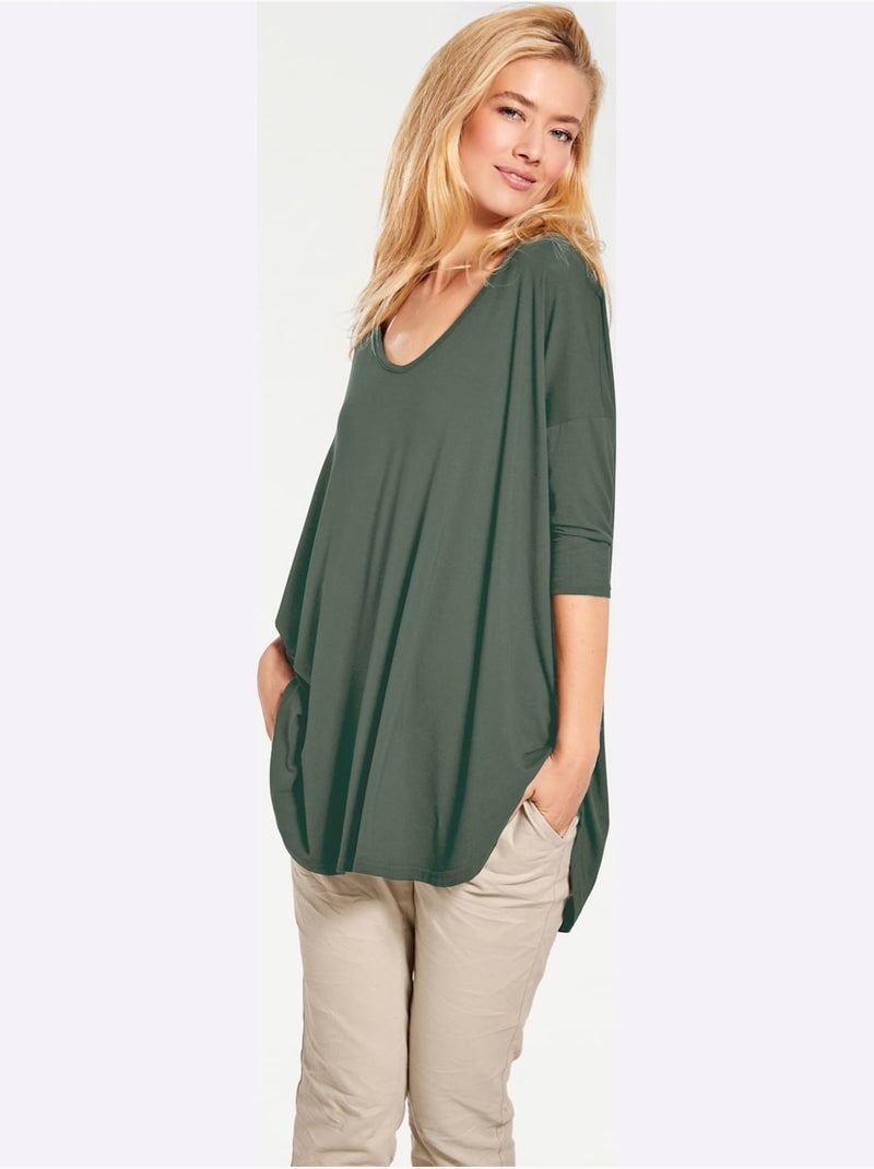 T-shirt ample - taille standard - helline Vert - Kiabi