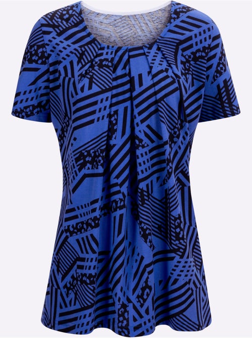 T-shirt ample à encolure ronde avec motif graphique edgy - Taille standard - Moda Vilona - Kiabi