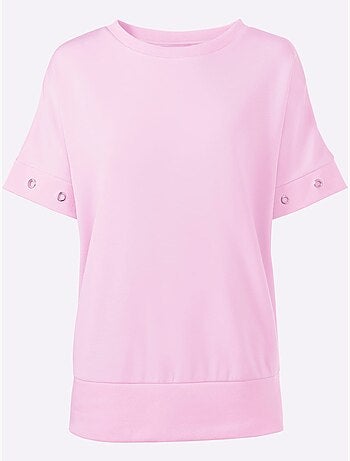 T-shirt Ample élégants Rivets Fantaisie - Taille Standard - Helline